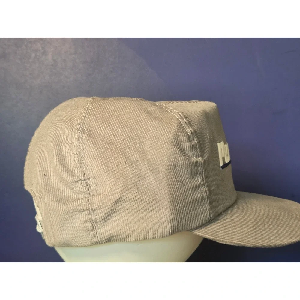 Vintage Penn State Trucker Hat Cap Corduroy Snapback Gray Made in USA